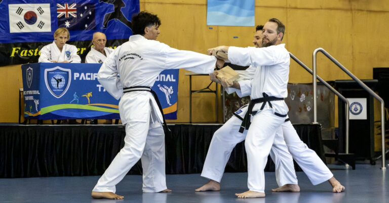 Teen black belt grading day at Pacific International Taekwondo Brisbane