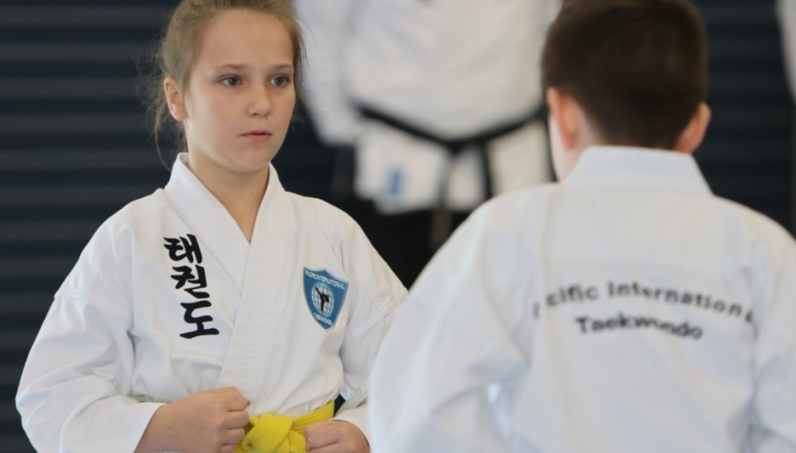 Kids practicing Taekwondo at Stafford